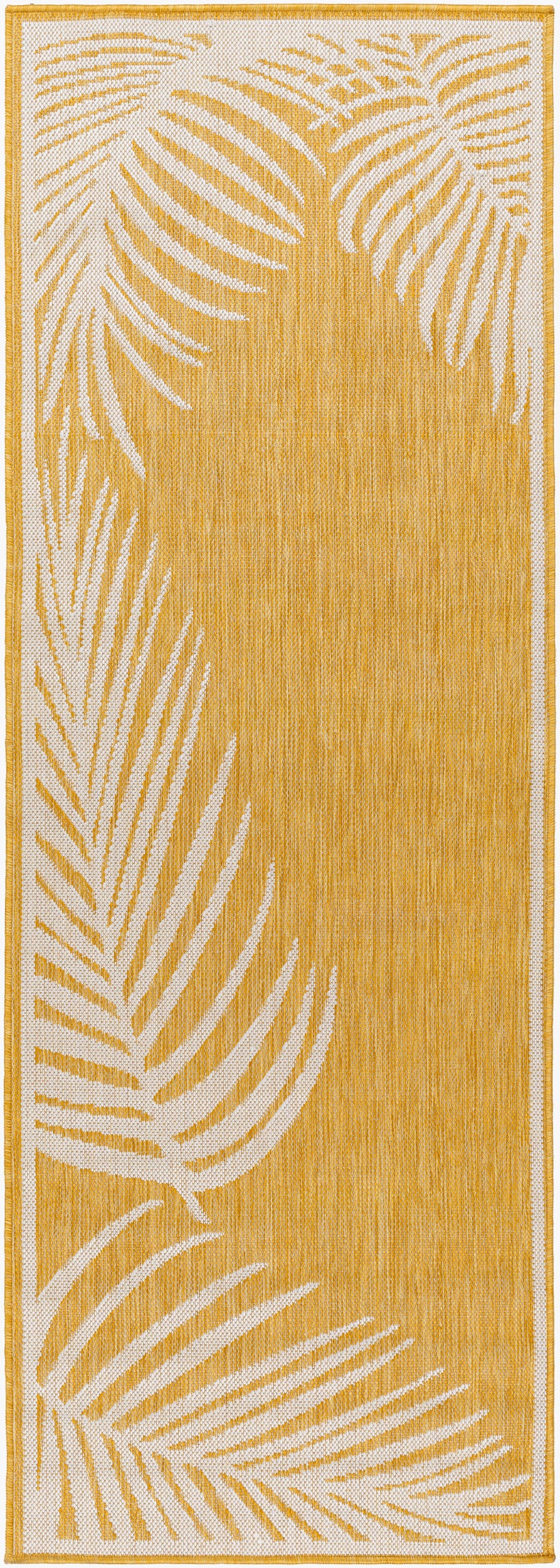 Long Beach LBH-2357 7ft Runner Machine Woven Indoor/Outdoor Runner Rug