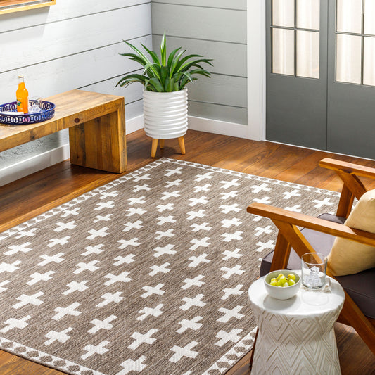Long Beach LBH-2358 5' x 7' Machine Woven Indoor/Outdoor Area Rug