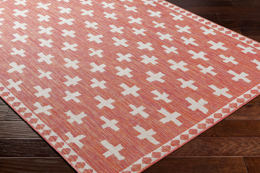 Long Beach LBH-2359 7ft Runner Machine Woven Indoor/Outdoor Runner Rug