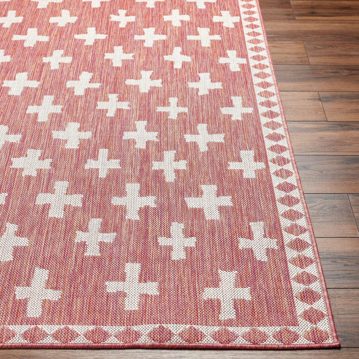 Long Beach LBH-2359 7ft Runner Machine Woven Indoor/Outdoor Runner Rug
