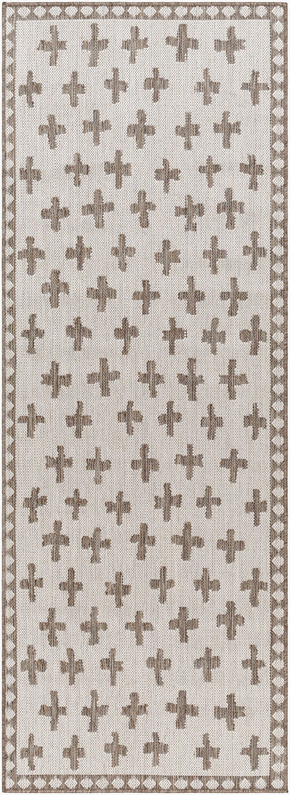 Long Beach LBH-2360 7ft Runner Machine Woven Indoor/Outdoor Runner Rug