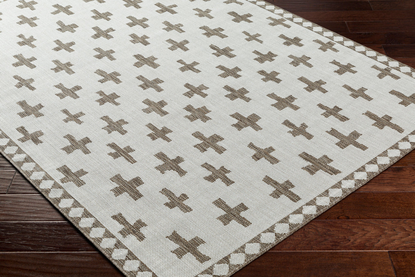 Long Beach LBH-2360 7ft Runner Machine Woven Indoor/Outdoor Runner Rug