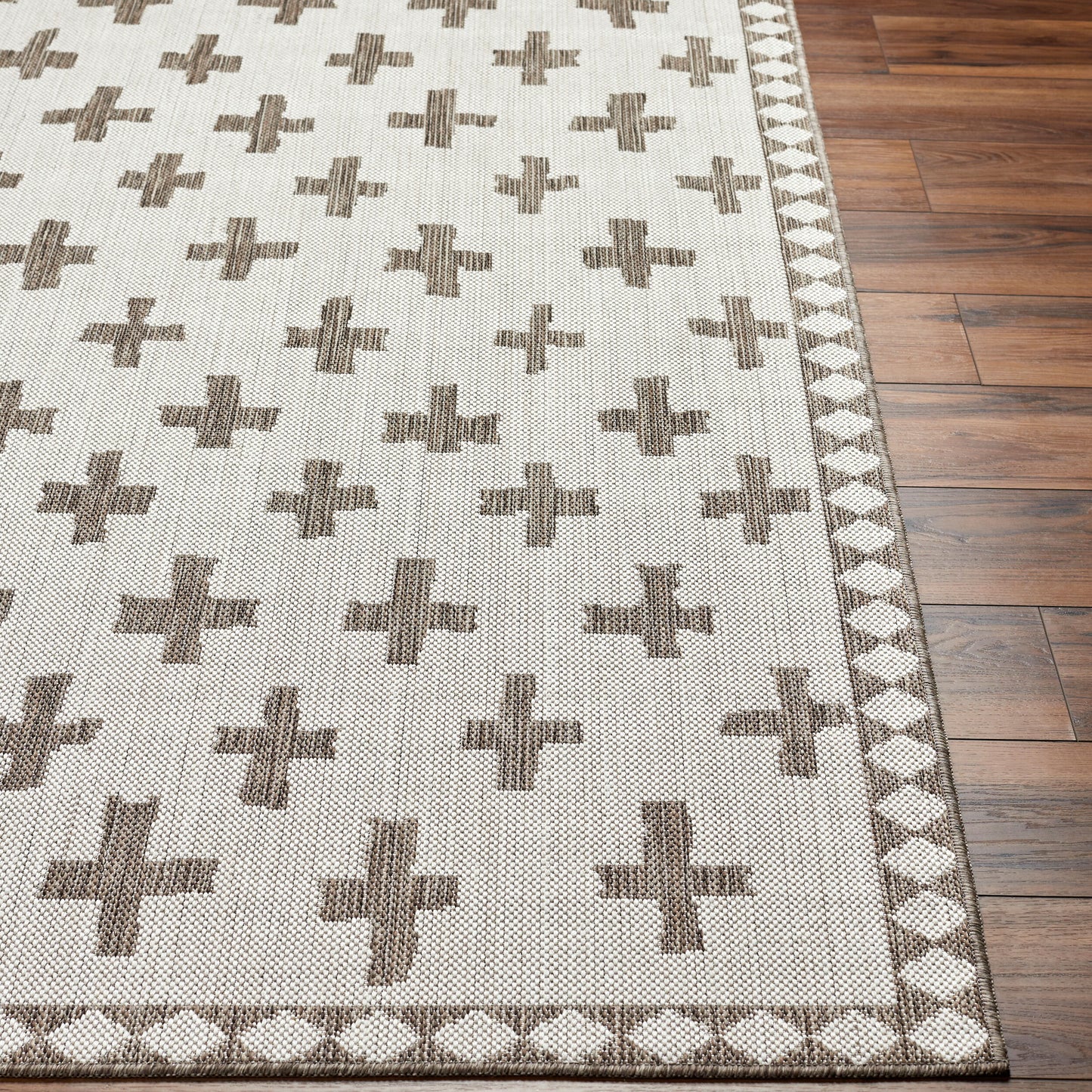 Long Beach LBH-2360 7ft Runner Machine Woven Indoor/Outdoor Runner Rug