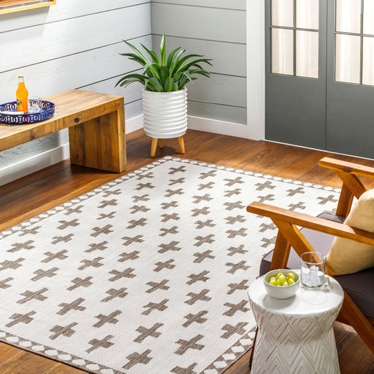 Alfombra tejida a máquina para interior y exterior Long Beach LBH-2360 de 1,52 m x 2,13 m