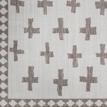 Long Beach LBH-2360 7ft Runner Machine Woven Indoor/Outdoor Runner Rug
