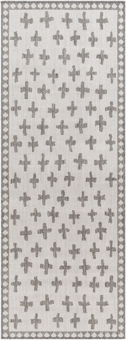 Long Beach LBH-2361 7ft Runner Machine Woven Indoor/Outdoor Runner Rug