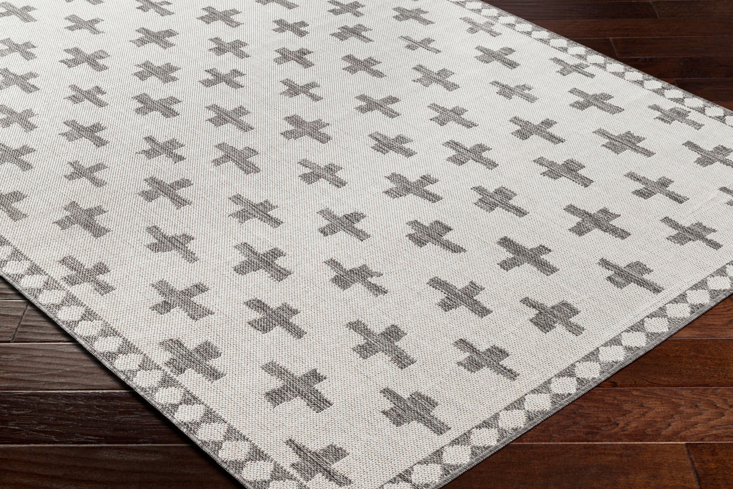 Long Beach LBH-2361 7ft Runner Machine Woven Indoor/Outdoor Runner Rug