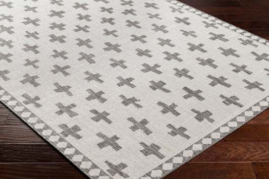 Long Beach LBH-2361 7ft Runner Machine Woven Indoor/Outdoor Runner Rug