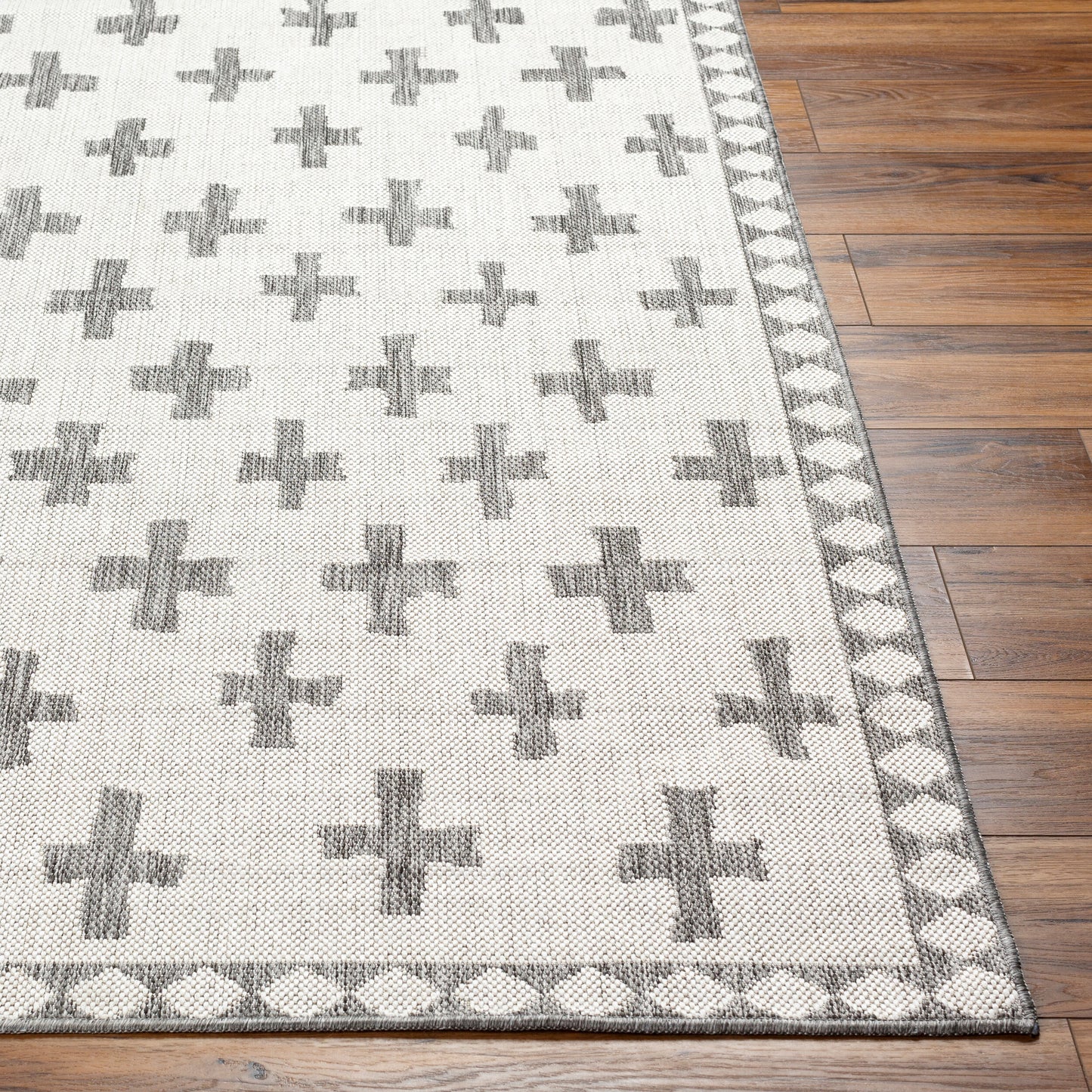 Long Beach LBH-2361 7ft Runner Machine Woven Indoor/Outdoor Runner Rug