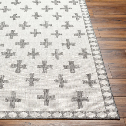 Long Beach LBH-2361 7ft Runner Machine Woven Indoor/Outdoor Runner Rug