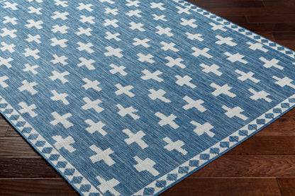 Long Beach LBH-2363 7ft Runner Machine Woven Indoor/Outdoor Runner Rug