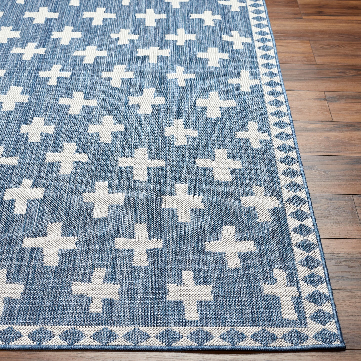 Long Beach LBH-2363 7ft Runner Machine Woven Indoor/Outdoor Runner Rug