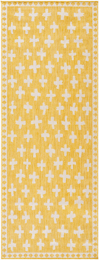 Long Beach LBH-2364 7ft Runner Machine Woven Indoor/Outdoor Runner Rug