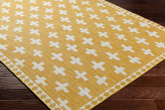 Long Beach LBH-2364 7ft Runner Machine Woven Indoor/Outdoor Runner Rug