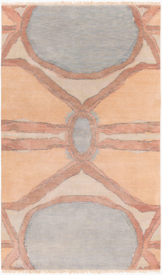 Alfombra decorativa de lana hecha a mano Libra One LBO-1001 de 2' x 3'