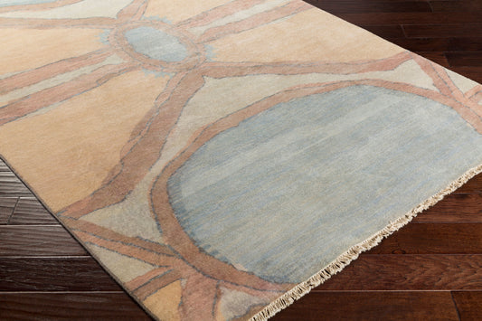 Alfombra decorativa de lana hecha a mano Libra One LBO-1001 de 2' x 3'
