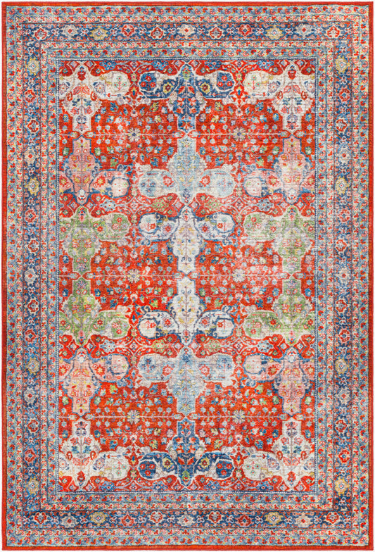Leicester LEC-2301 3' x 4' Machine Woven Washable Accent Rug