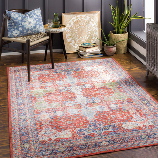 Leicester LEC-2301 3' x 4' Machine Woven Washable Accent Rug