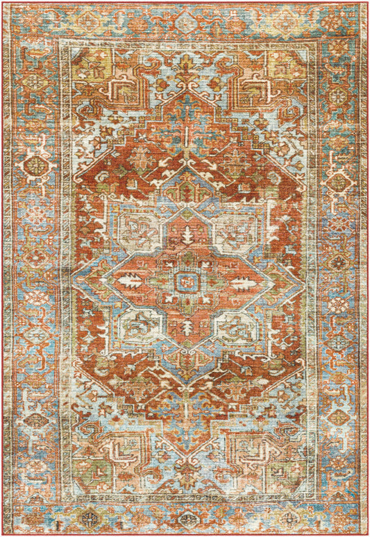 Leicester LEC-2306 6' x 9' Machine Woven Washable Area Rug