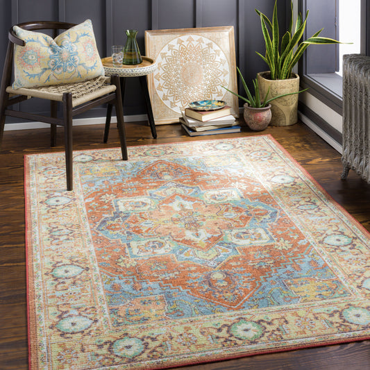 Leicester LEC-2307 8' x 10' Machine Woven Washable Area Rug