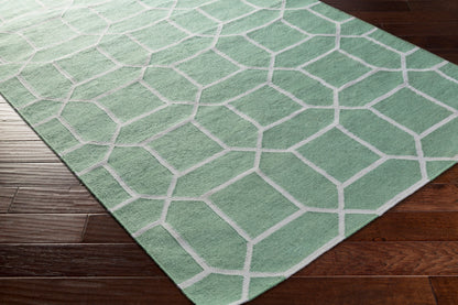 Alfombra decorativa reciclada hecha a mano Lagoon LGO-2045 de 2' x 3'