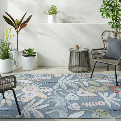 Alfombra tejida a máquina para interior y exterior Lakeside LKD-2309 de 1,52 m x 2,13 m