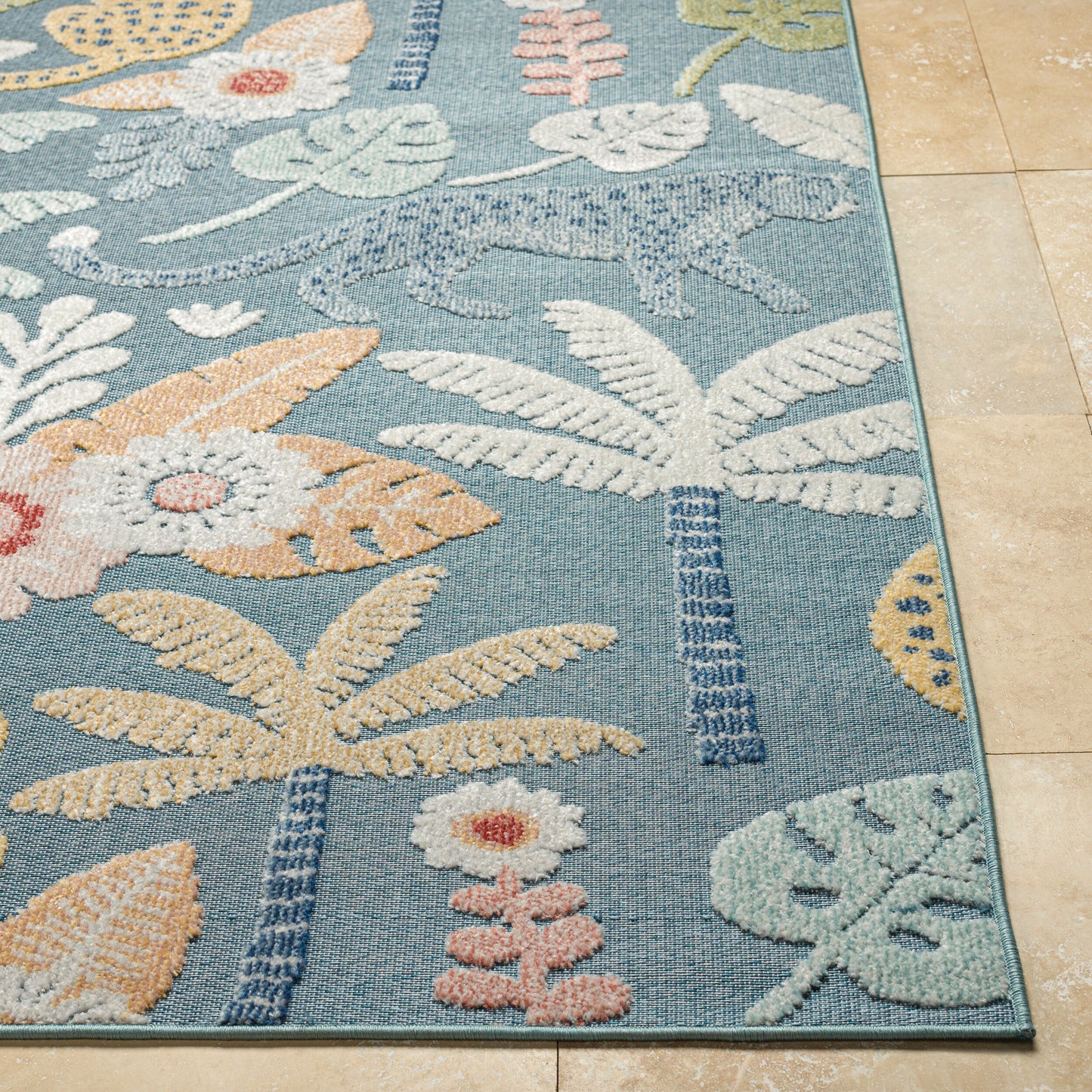 Alfombra tejida a máquina para interior y exterior Lakeside LKD-2309 de 1,83 m x 2,74 m