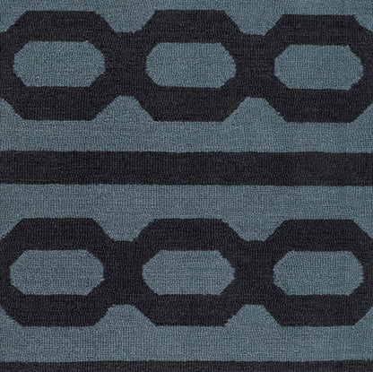 Alfombra de lana hecha a mano Lockhart LKH-9001 de 1,2 m x 1,8 m