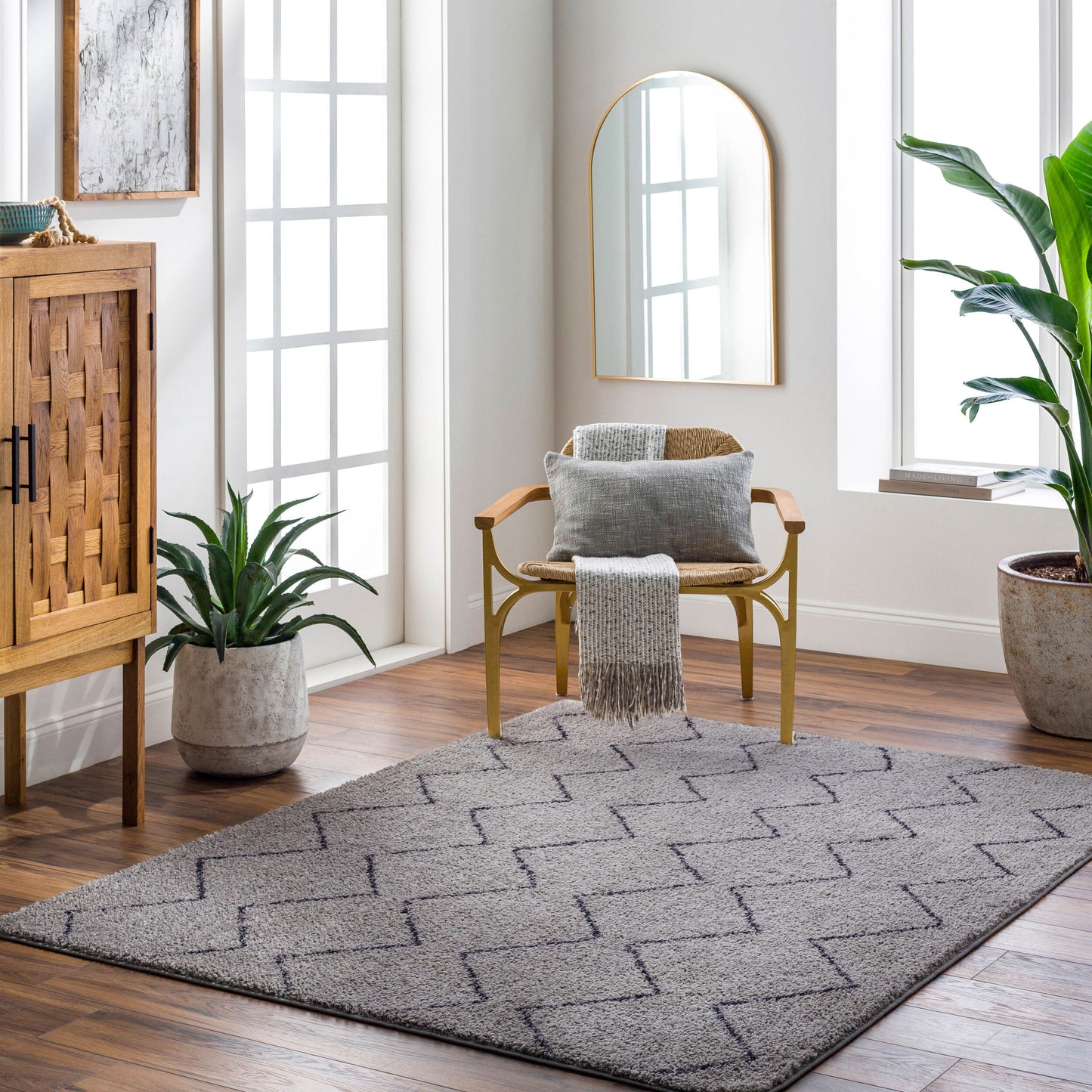 Lykke LKK-2304 7ft Runner Machine Woven Washable Runner Rug