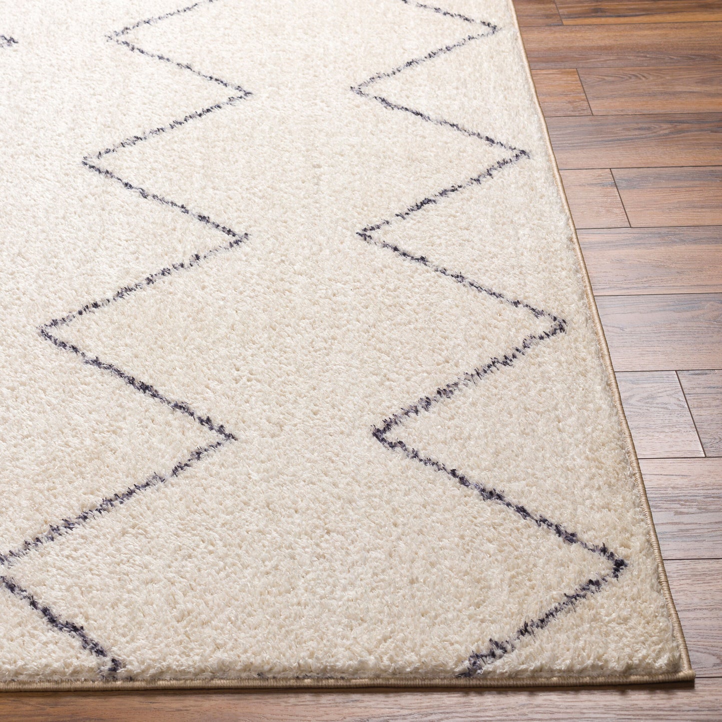 Lykke LKK-2307 Alfombra de área lavable tejida a máquina de 5' x 7'