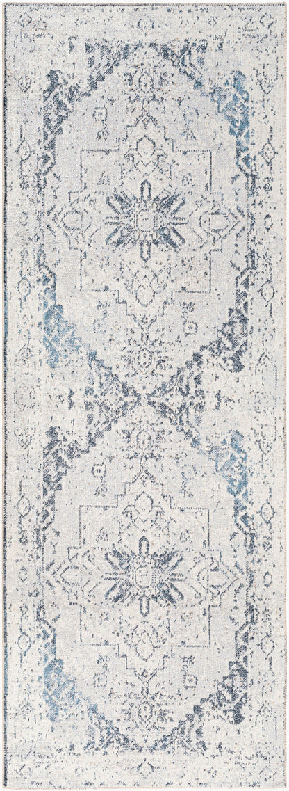 Lillian LLL-2300 7ft Runner Machine Woven Washable Runner Rug