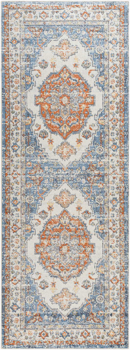Lillian LLL-2305 7ft Runner Machine Woven Washable Runner Rug