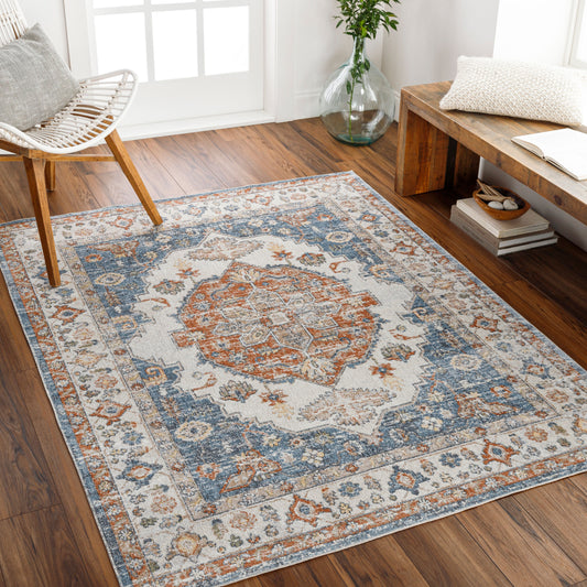 Lillian LLL-2305 5' x 7' Machine Woven Washable Area Rug