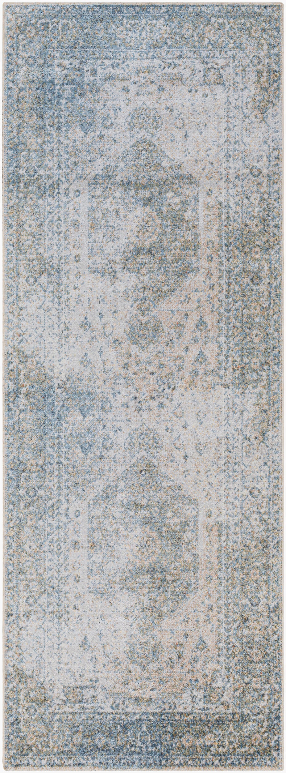 Lillian LLL-2307 7ft Runner Machine Woven Washable Runner Rug