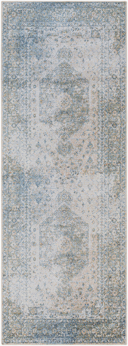 Lillian LLL-2307 7ft Runner Machine Woven Washable Runner Rug