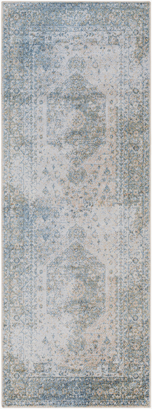 Lillian LLL-2307 7ft Runner Machine Woven Washable Runner Rug