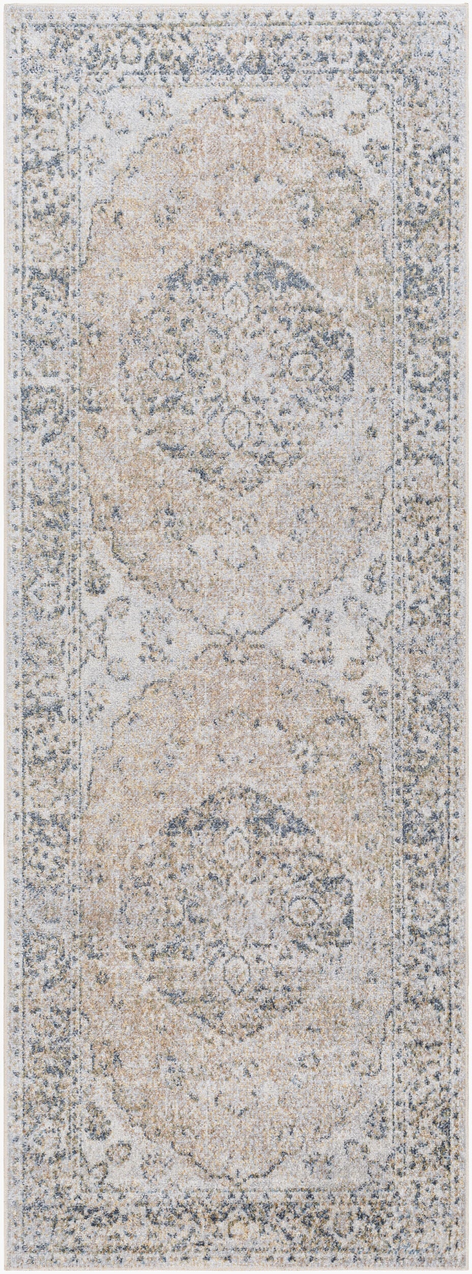 Lillian LLL-2309 7ft Runner Machine Woven Washable Runner Rug