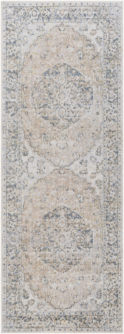 Lillian LLL-2309 7ft Runner Machine Woven Washable Runner Rug