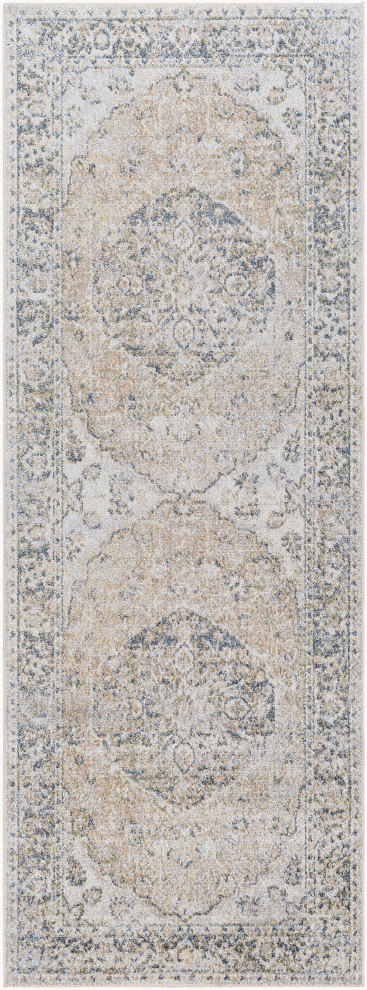 Lillian LLL-2309 7ft Runner Machine Woven Washable Runner Rug