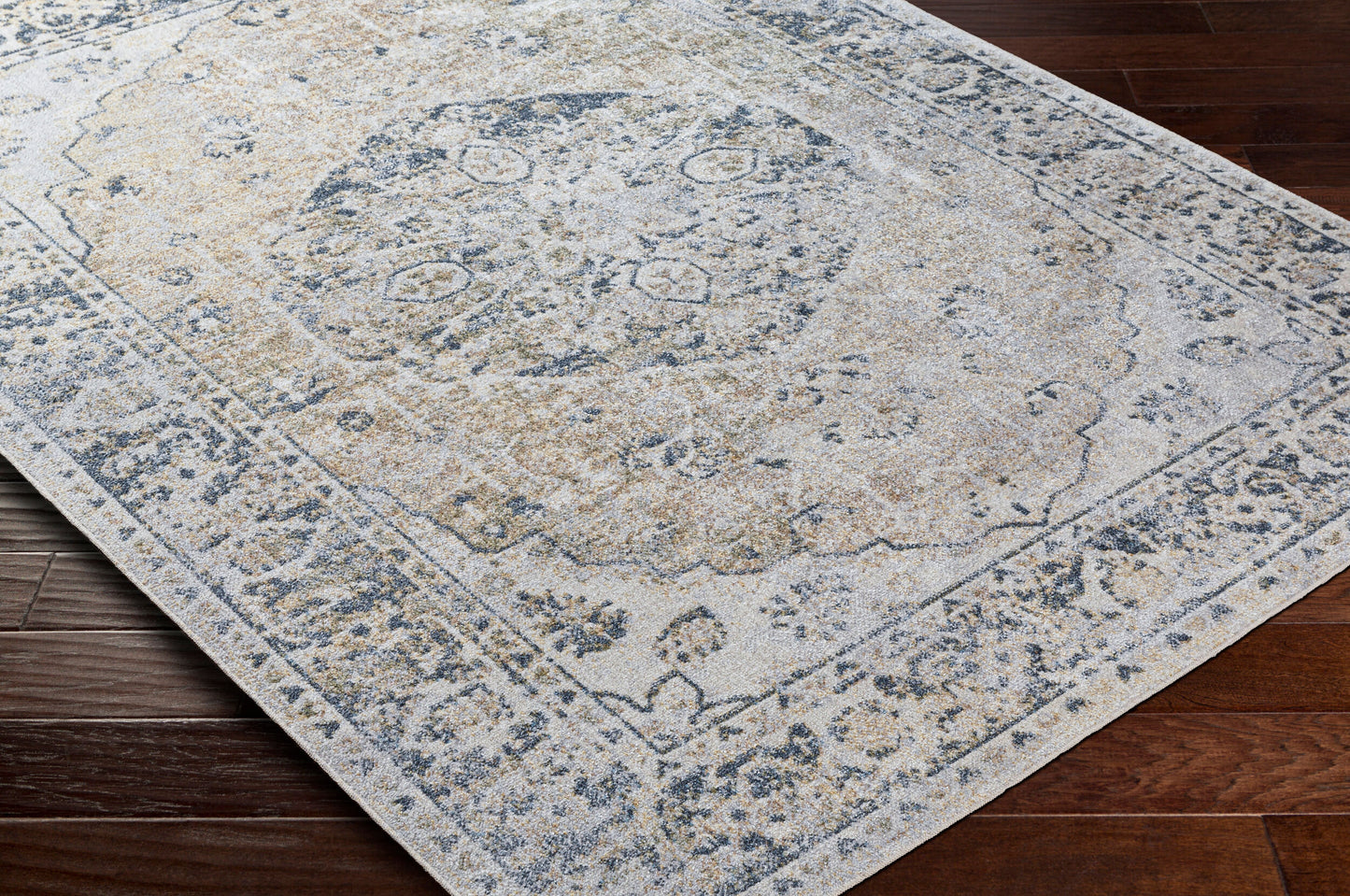 Lillian LLL-2309 6ft Round Machine Woven Washable Area Rug