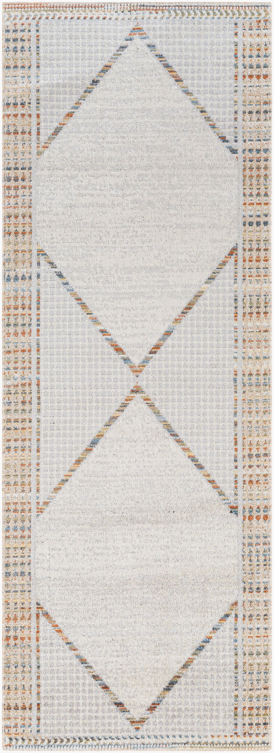 Lillian LLL-2312 7ft Runner Machine Woven Washable Runner Rug