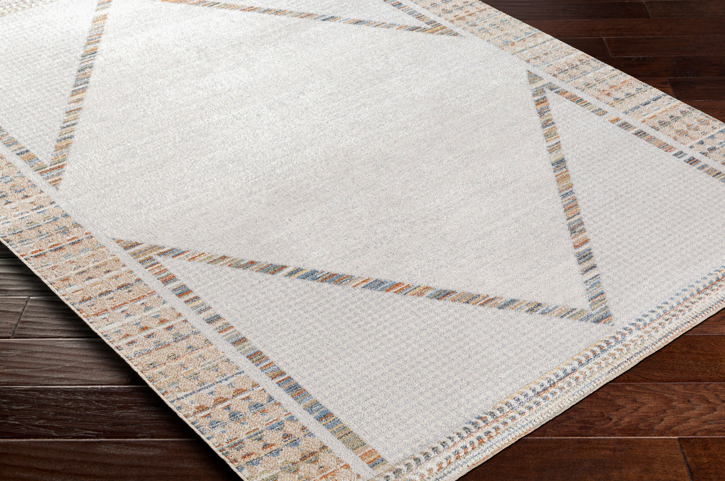 Lillian LLL-2312 6ft Round Machine Woven Washable Area Rug