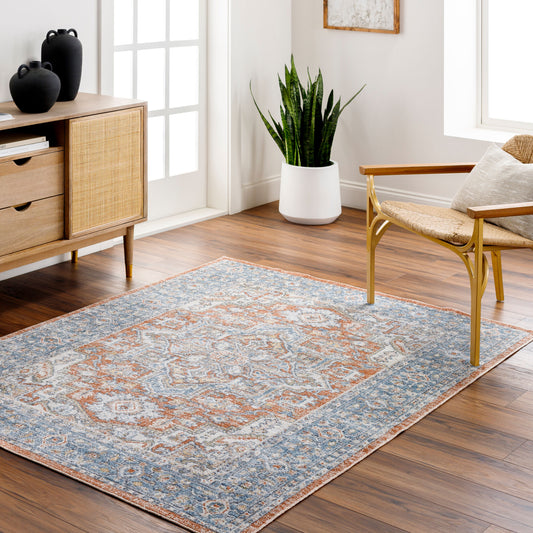 Lillian LLL-2316 6ft Round Machine Woven Washable Area Rug