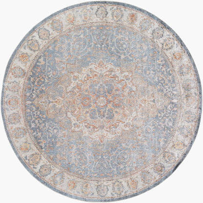 Lillian LLL-2321 6ft Round Machine Woven Washable Area Rug