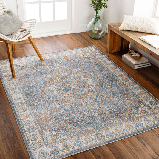Lillian LLL-2321 6ft Round Machine Woven Washable Area Rug