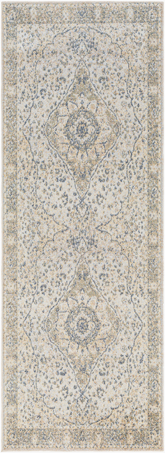 Lillian LLL-2322 7ft Runner Machine Woven Washable Runner Rug