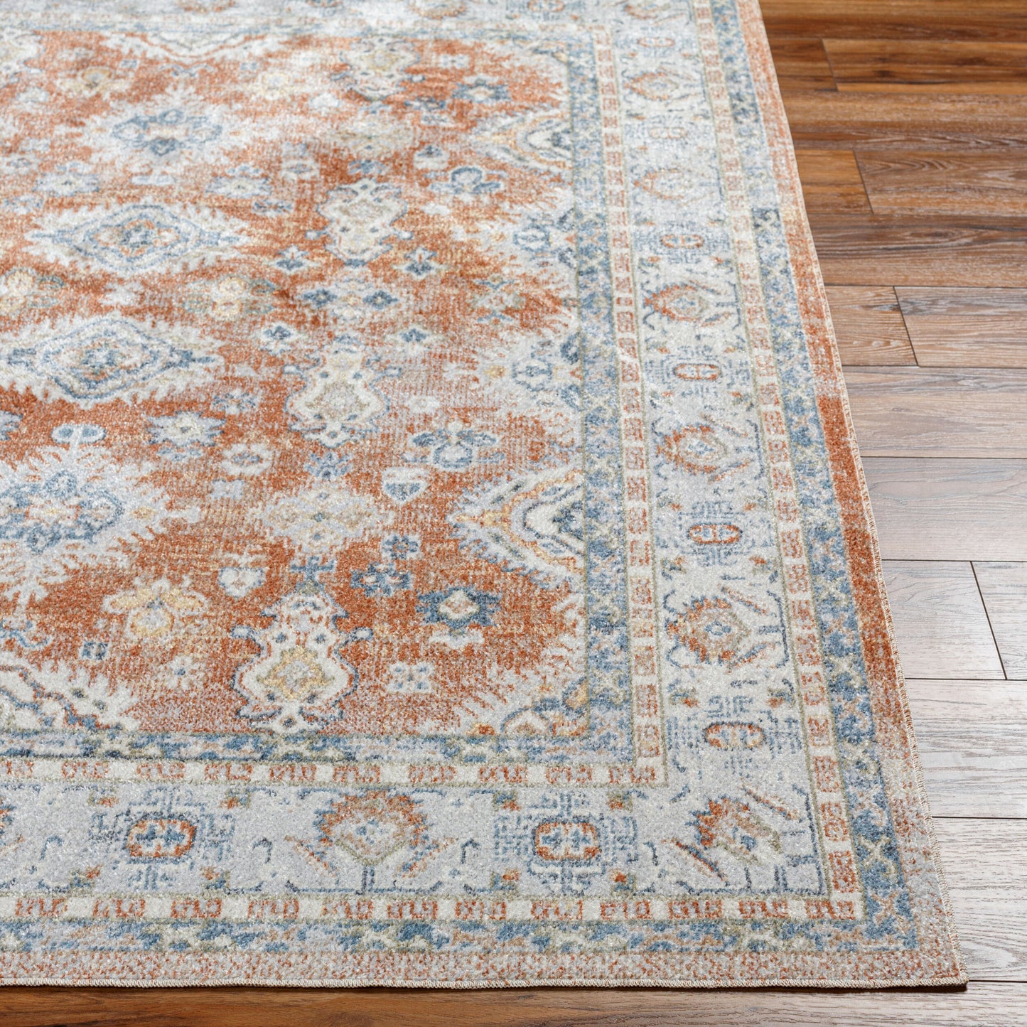 Lillian LLL-2324 6ft Round Machine Woven Washable Area Rug