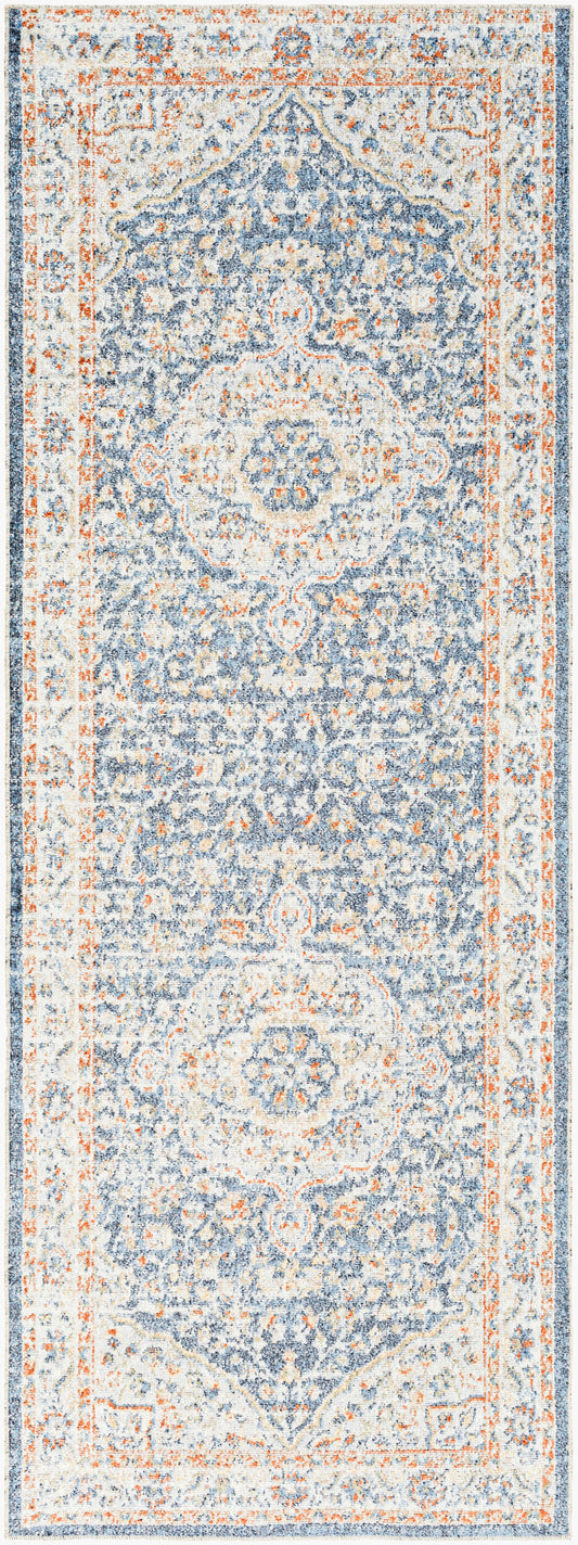 Lillian LLL-2325 7ft Runner Machine Woven Washable Runner Rug