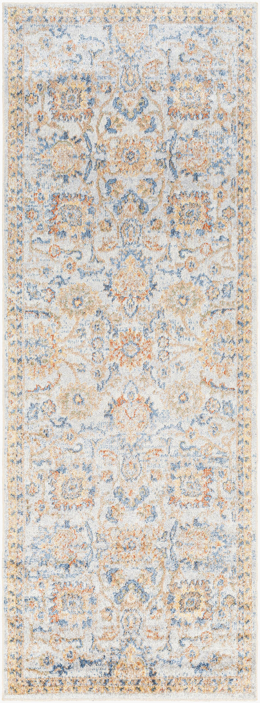 Lillian LLL-2327 7ft Runner Machine Woven Washable Runner Rug