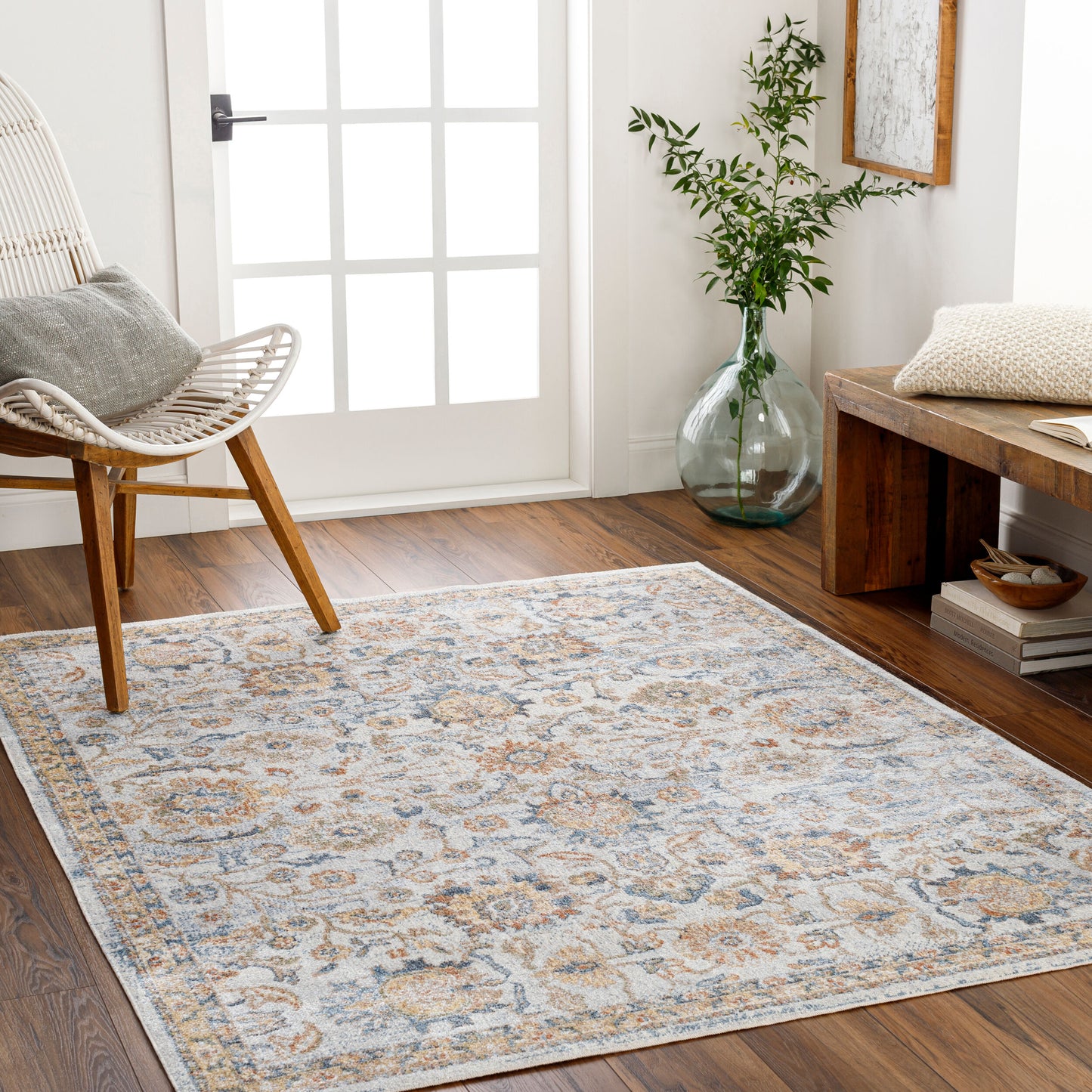 Lillian LLL-2327 2'2" x 3'9" Machine Woven Washable Accent Rug
